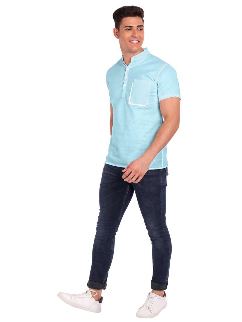 mens solid casual shirt - 19119496 -  Standard Image - 4