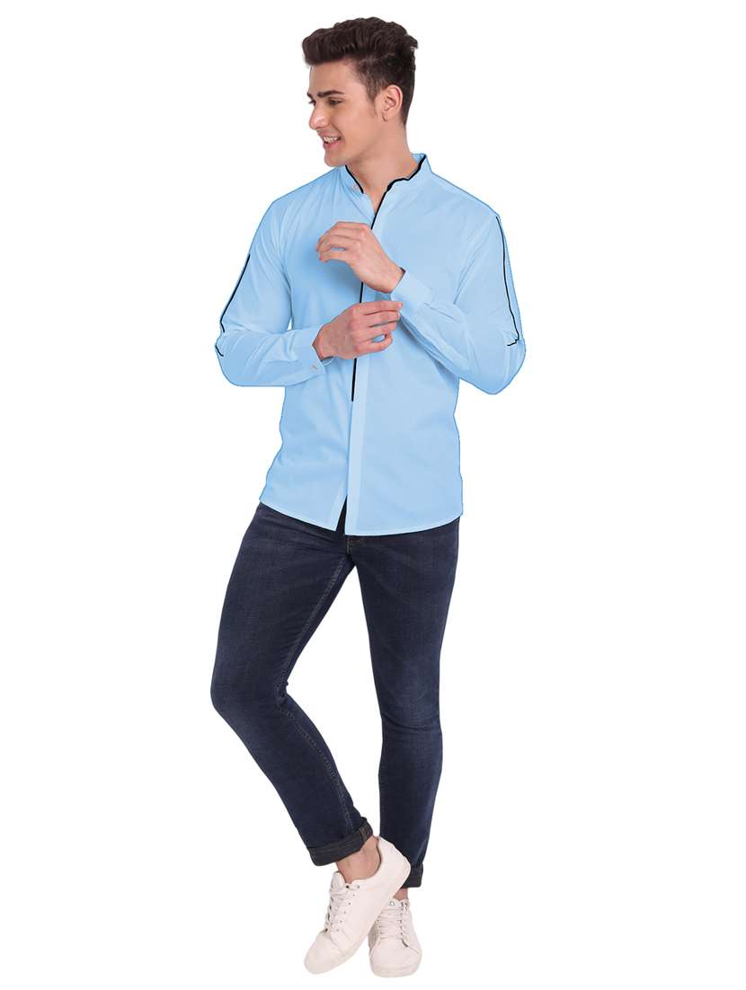 mens solid casual shirt - 19119497 -  Standard Image - 4