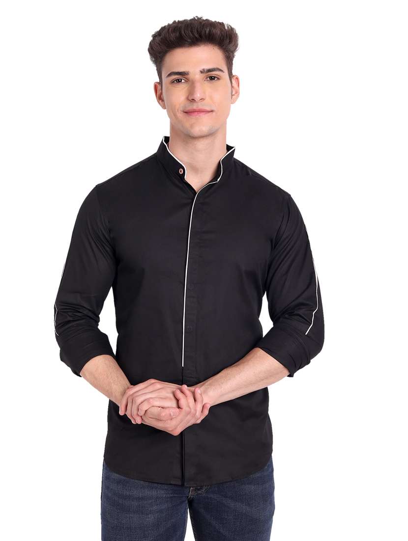 mens solid casual shirt - 19119498 -  Standard Image - 1