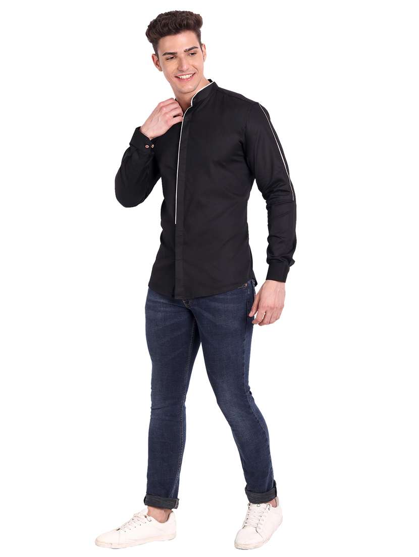 mens solid casual shirt - 19119498 -  Standard Image - 4