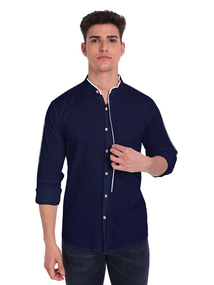 mens solid casual shirt - 19119499 -  Standard Image - 1