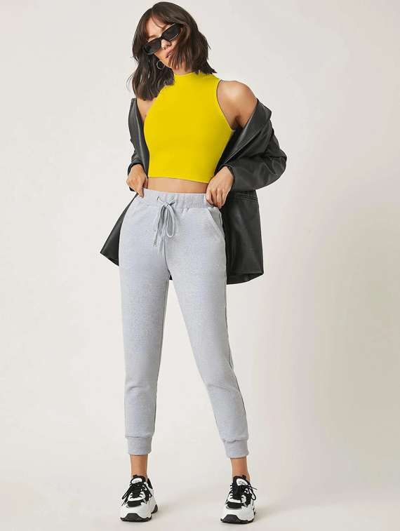 Women's Crop High Neck Top - 19120097 -  Standard Image - 4