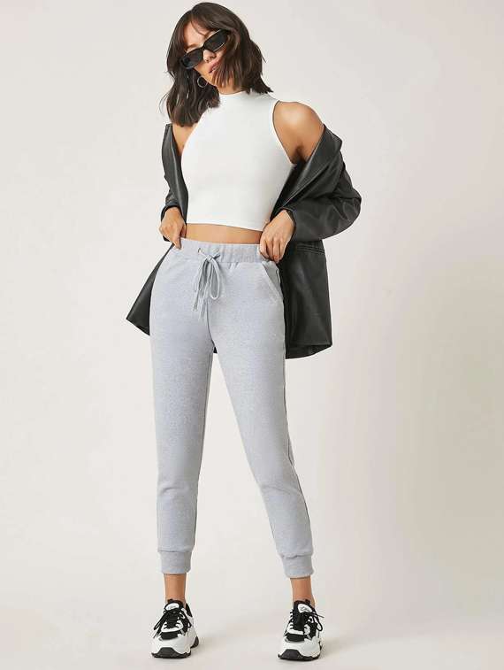 Women's Crop High Neck Top - 19120215 -  Standard Image - 4