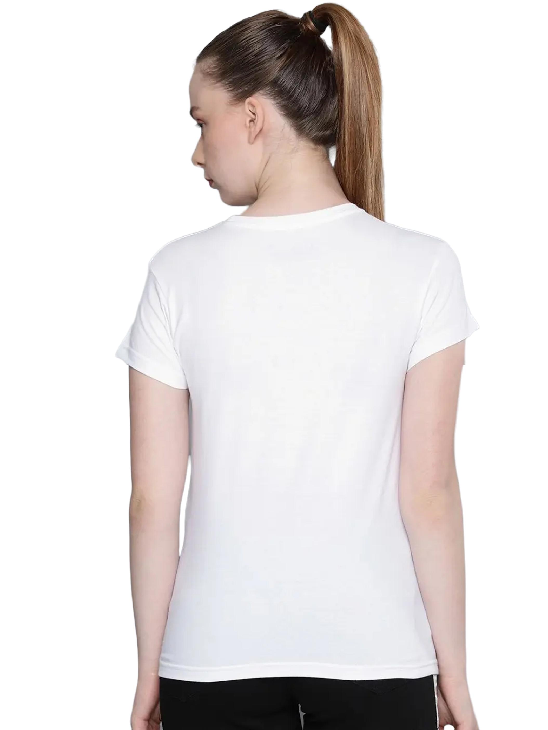 stylish sensational women short sleeve causal t-shirt (white) - 19120380 - Standard Image - 1