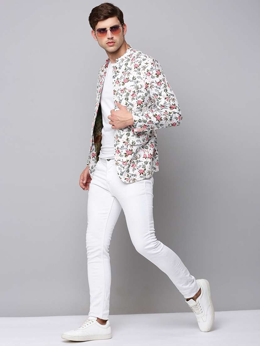 printed single breasted blazer - 19120614 -  Standard Image - 4