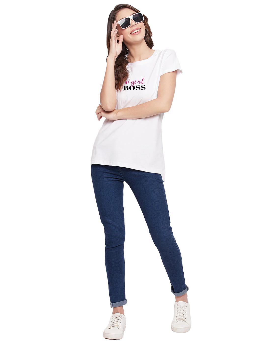 stylish retro women short sleeve causal t-shirts (white) - 19120660 - Standard Image - 4