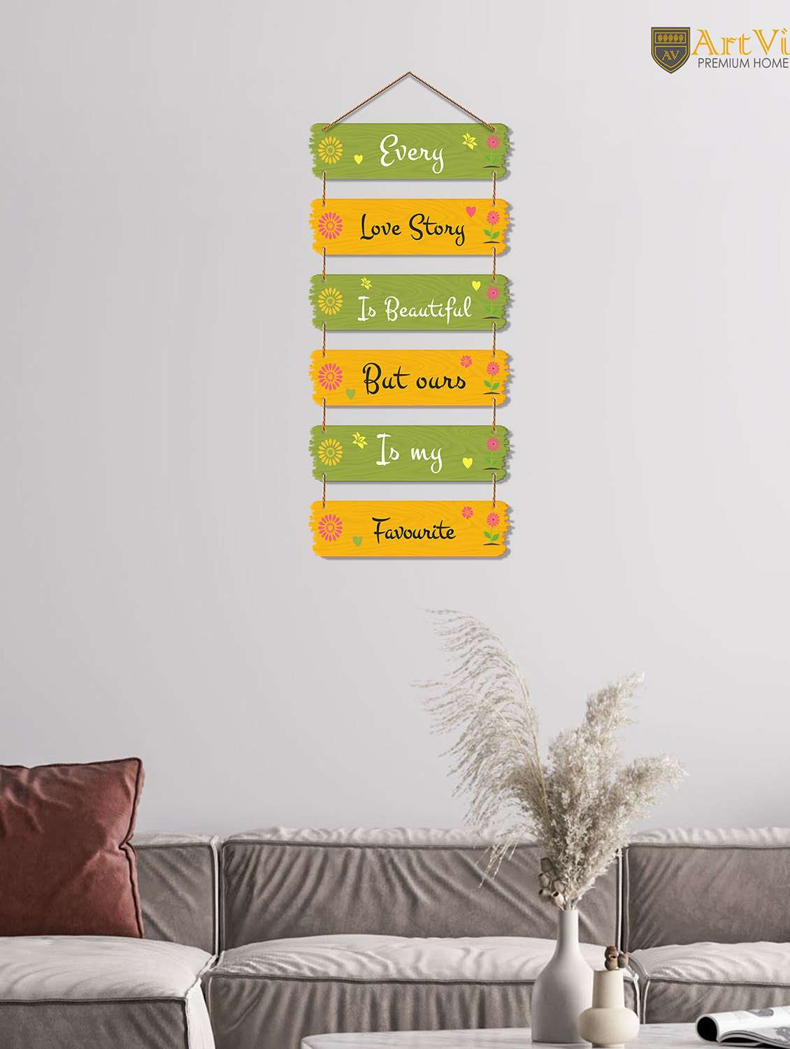 wooden wall hanging canvas painting decoration 