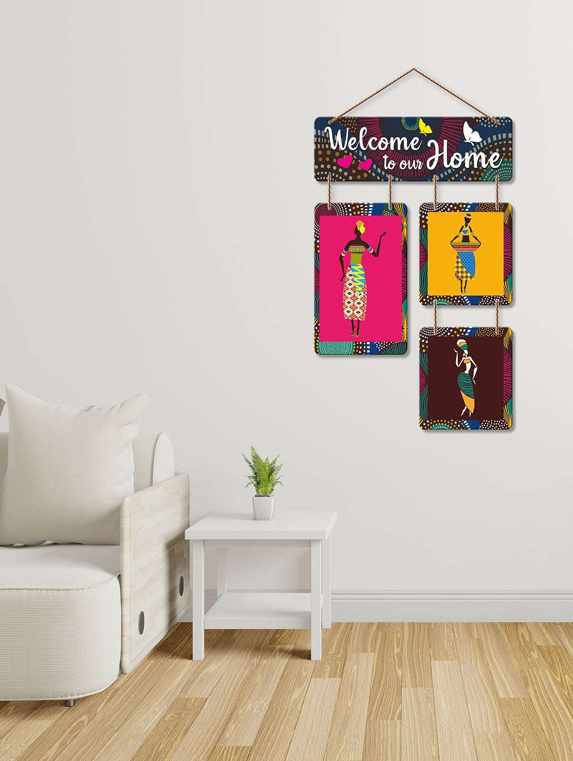 welcome decorative wooden wall hanger for home decor office (wh_6505n)