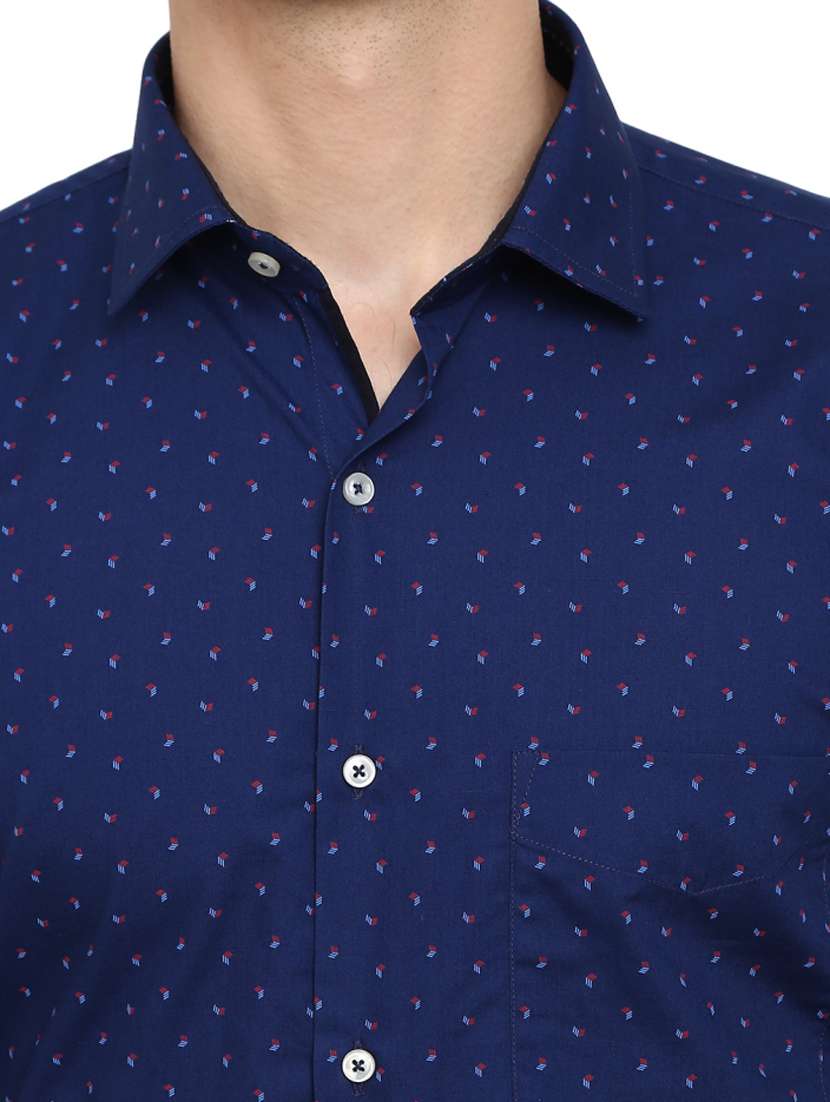 mens micro print formal shirt - 19122136 -  Standard Image - 4