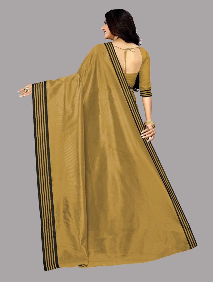 yellow solid saree with blouse - 19122153 -  Standard Image - 1