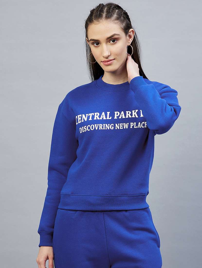 women's chest print sweatshirt