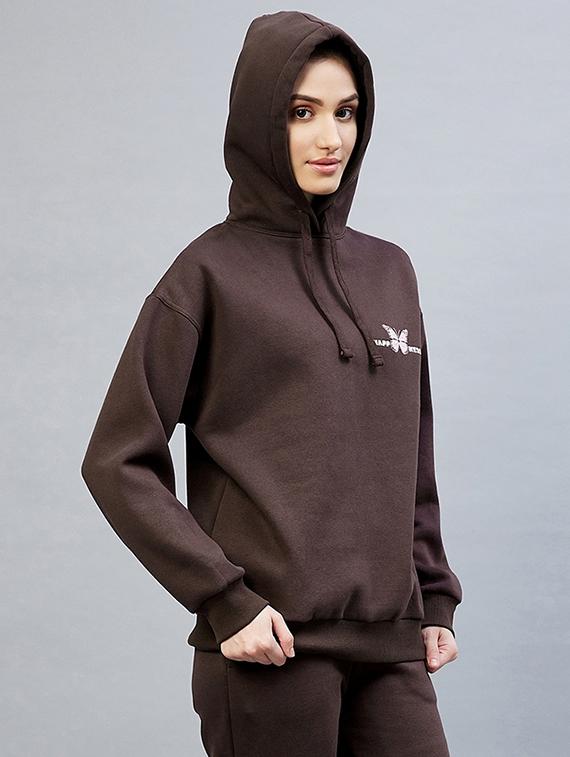 hooded neck printed sweatshirt  - 19122826 -  Standard Image - 1