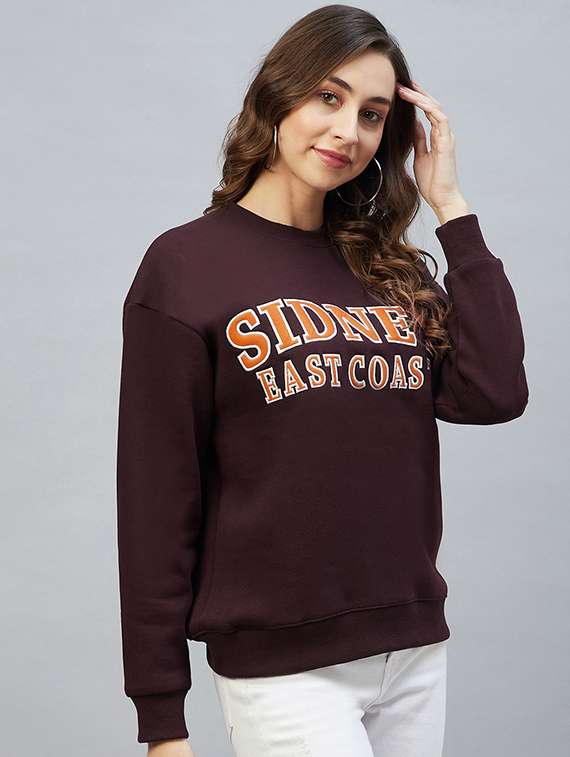 women's chest print sweatshirt - 19122829 -  Standard Image - 1