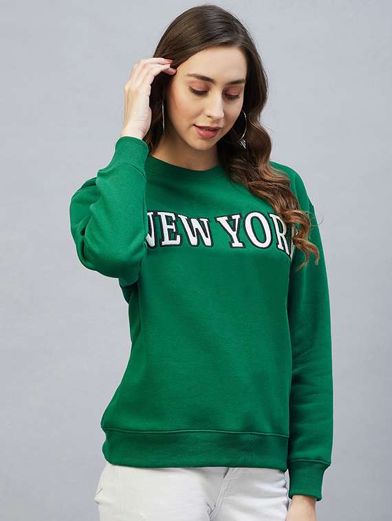 women's chest print sweatshirt - 19122830 -  Standard Image - 1