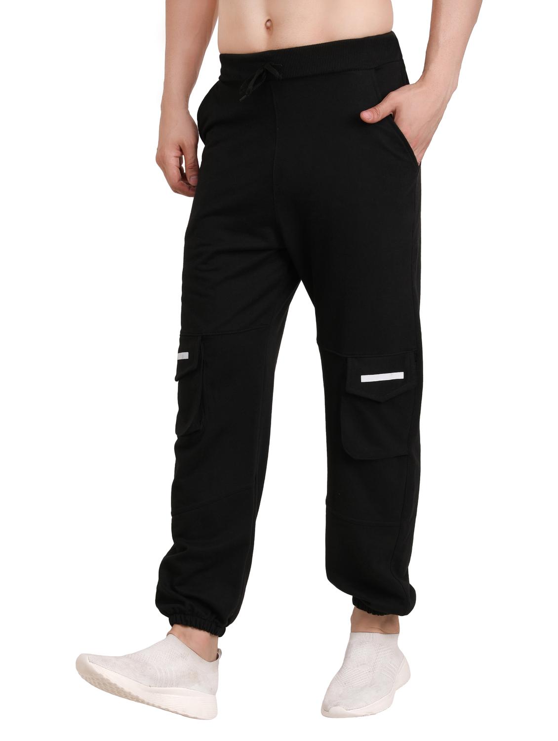 men black placement print mid rise jogger - 19123998 -  Standard Image - 1