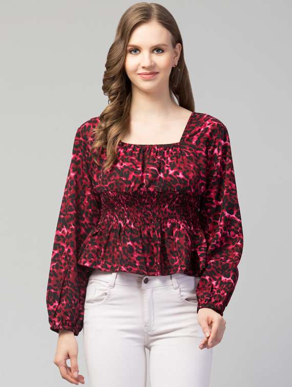 women's peplum square neck top - 19124204 -  Zoom Image - 0