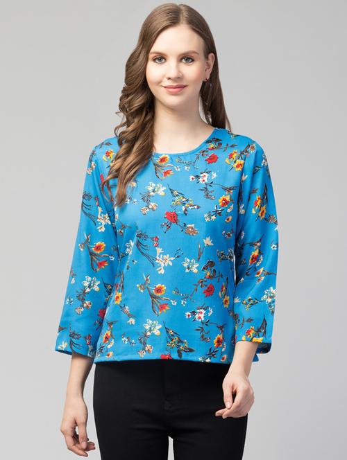 women's straight round neck top - 19124213 -  Standard Image - 0