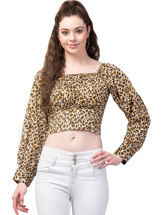 women's crop square neck top - 19124246 - Zoom Image - 0