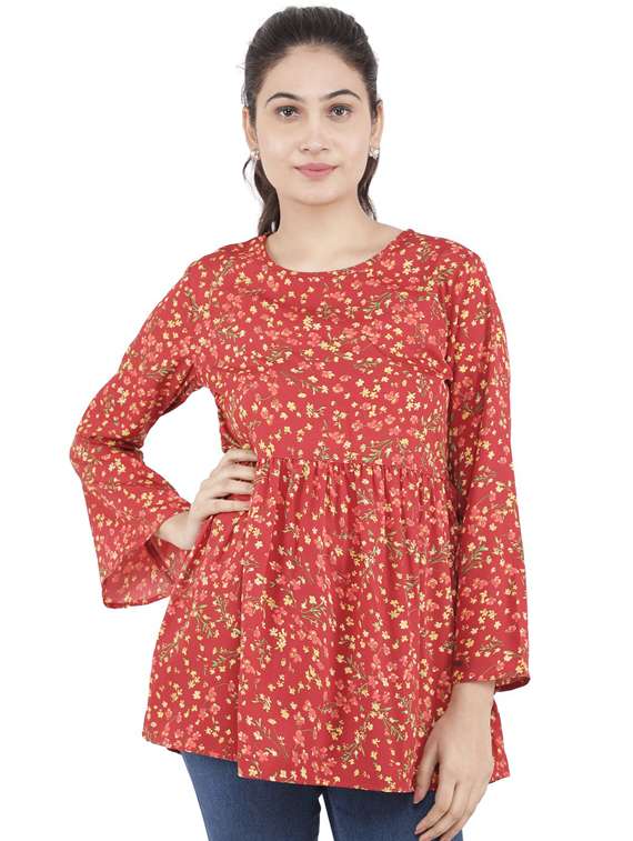 women's peplum round neck top