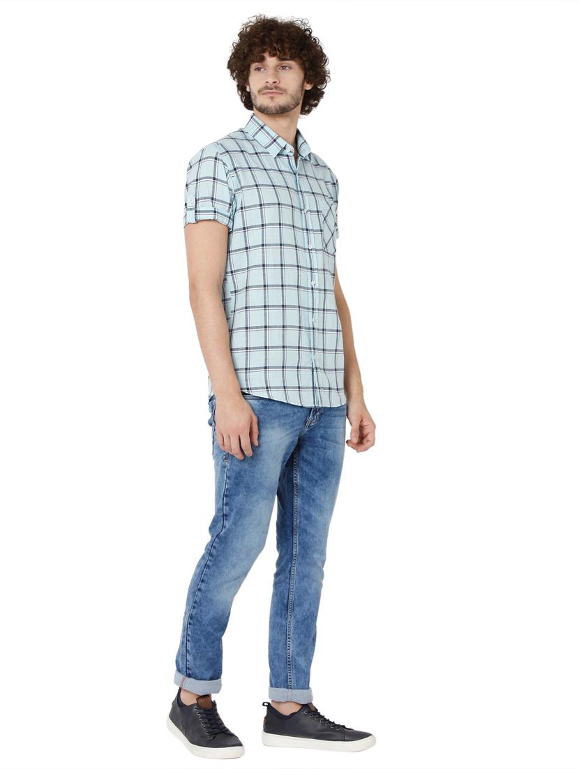 blue checkered shirt - 19124297 - Standard Image - 4