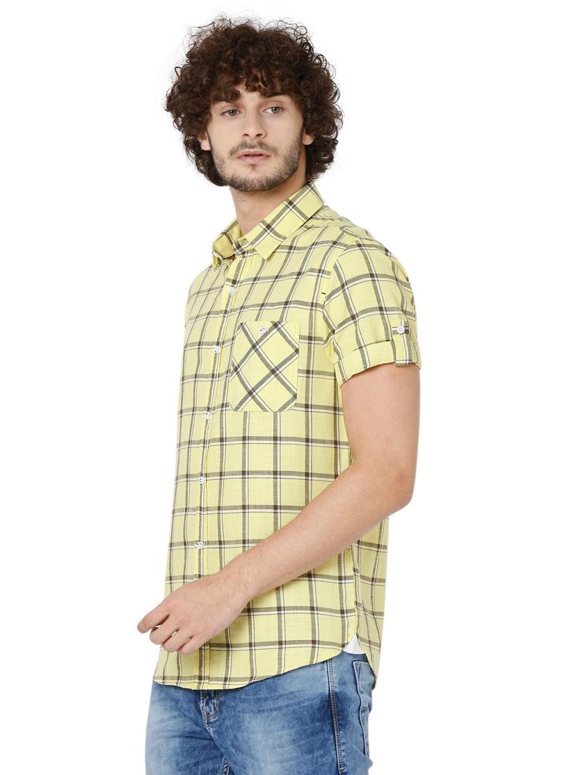 green checkered casual shirt - 19124298 - Standard Image - 1
