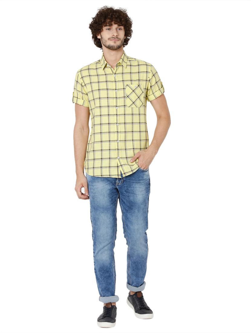 green checkered casual shirt - 19124298 - Standard Image - 4