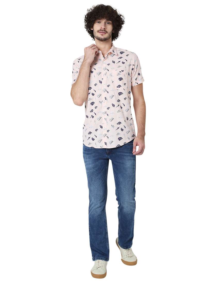 pink printed casual shirt - 19124328 - Standard Image - 4