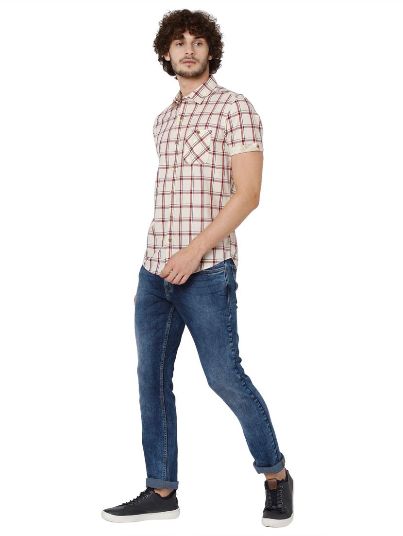 multi colored checkered casual shirt - 19124351 - Standard Image - 4