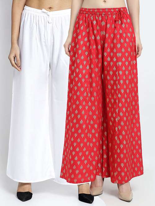 pack of 2 printed flared palazzo - 19124567 -  Standard Image - 0