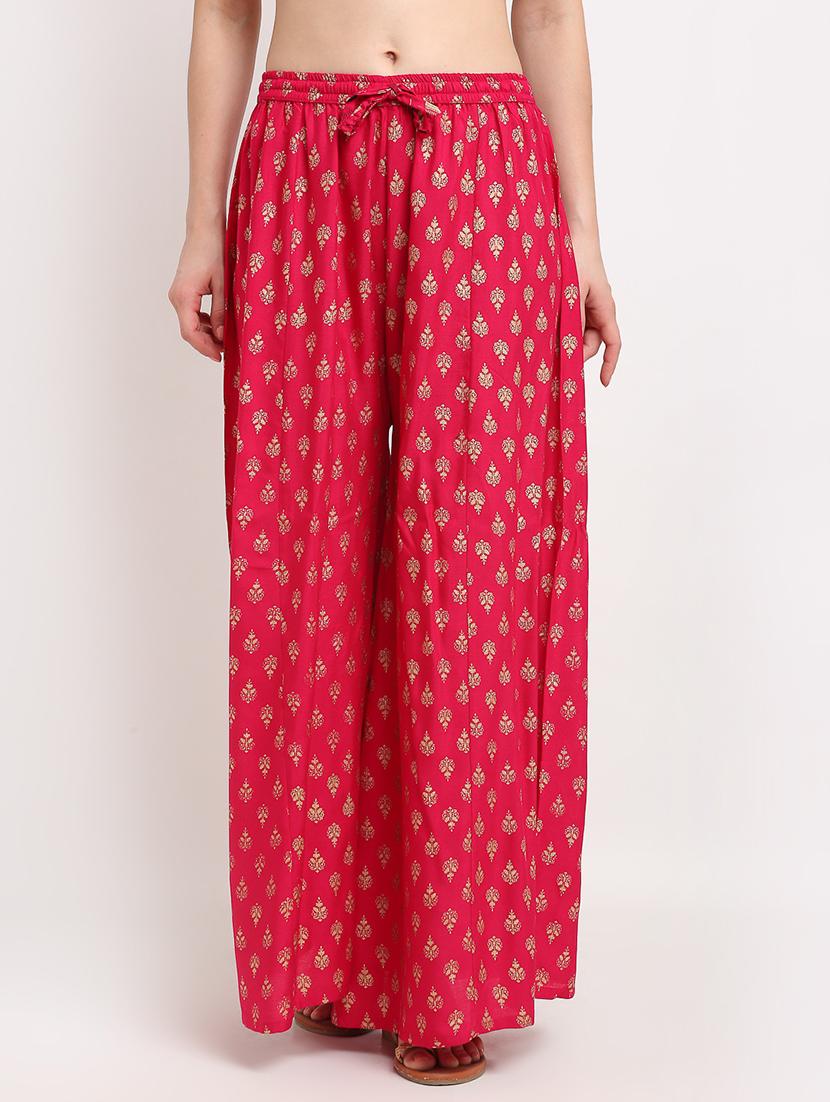 pack of 2 printed & solid palazzo - 19124708 -  Standard Image - 1