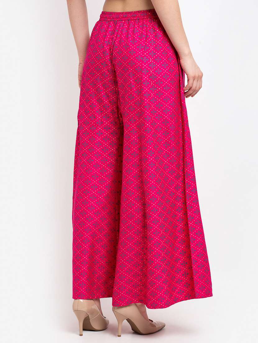 pack of 2 printed & solid palazzo - 19124918 -  Standard Image - 4