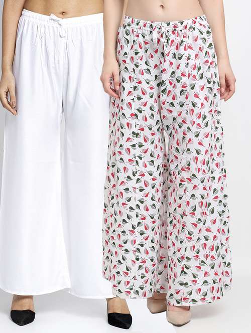 pack of 2 printed flared palazzo - 19125087 -  Standard Image - 0