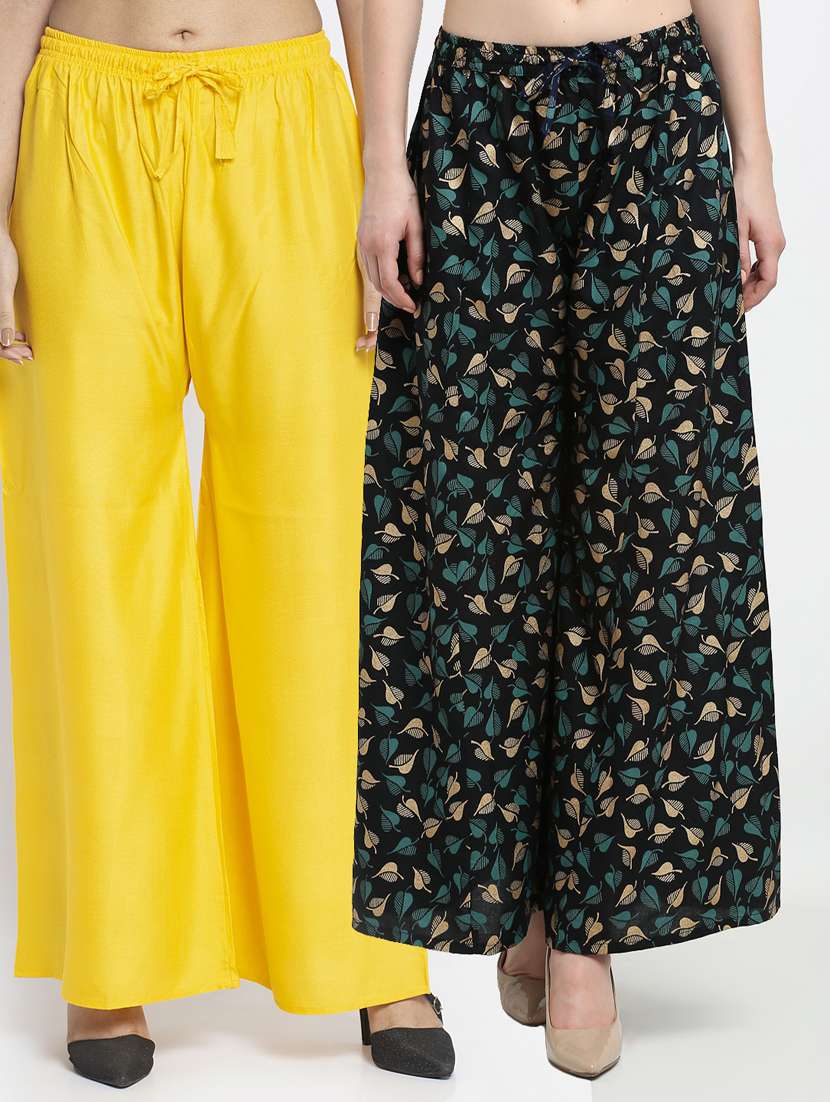 pack of 2 flared palazzos