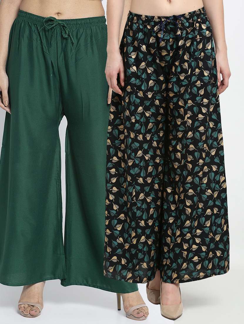 pack of 2 flared palazzos