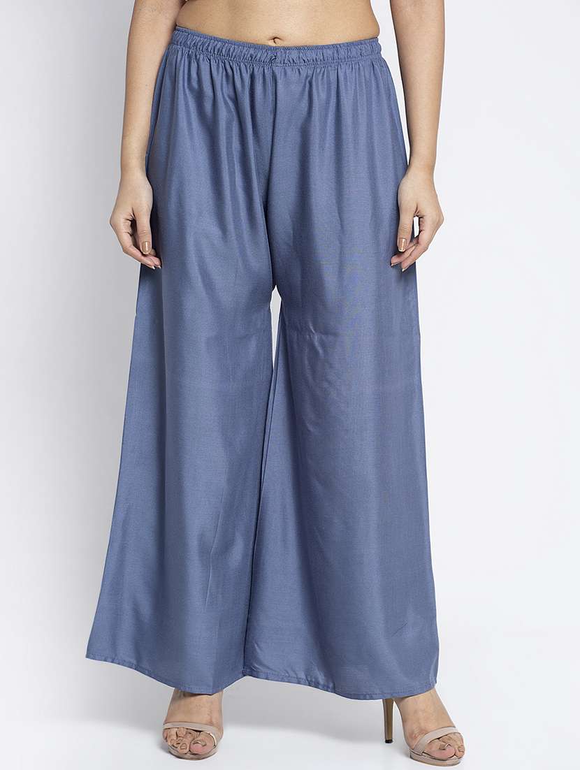 pack of 2 printed flared palazzos - 19125343 -  Standard Image - 1