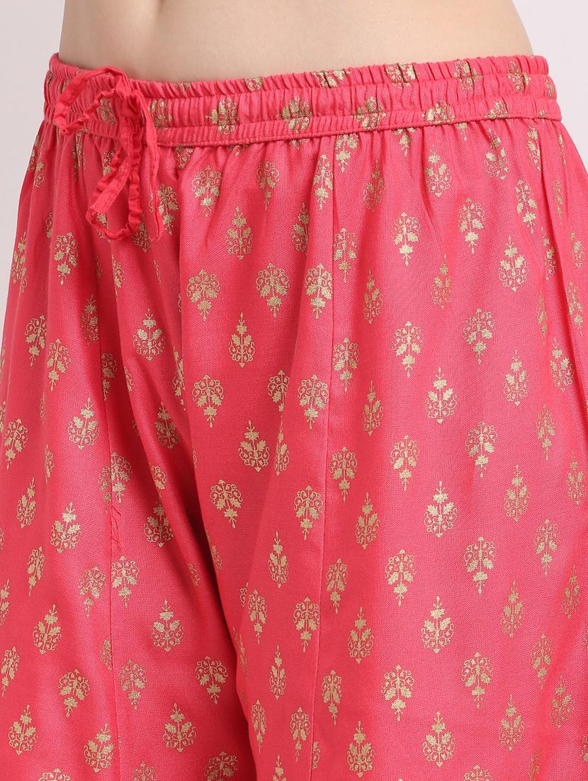 orange rayon flared palazzo - 19125462 - Standard Image - 4