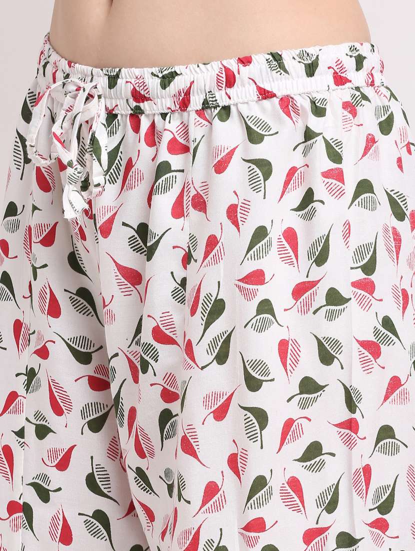 white rayon flared palazzo - 19125567 - Standard Image - 4