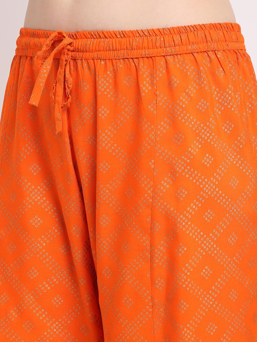 orange rayon palazzos - 19125625 - Standard Image - 4