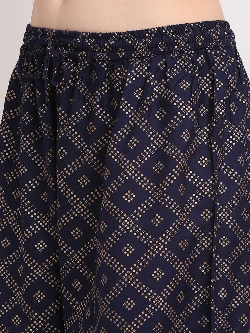 navy rayon palazzos - 19125630 - Standard Image - 4