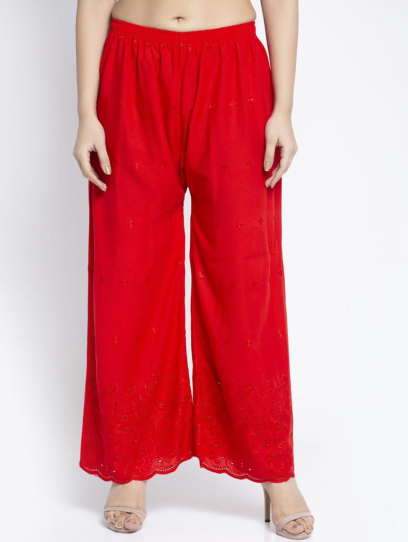 pack of 2 embroidered straight palazzos - 19125798 -  Standard Image - 1