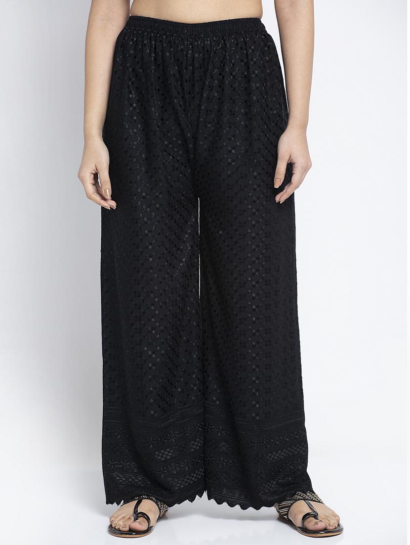 pack of 2 embroidered straight palazzo - 19125856 -  Standard Image - 1