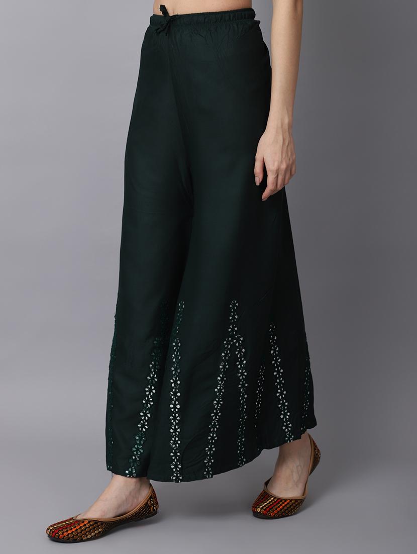 pack of 2 solid flared palazzo - 19126017 - Standard Image - 4
