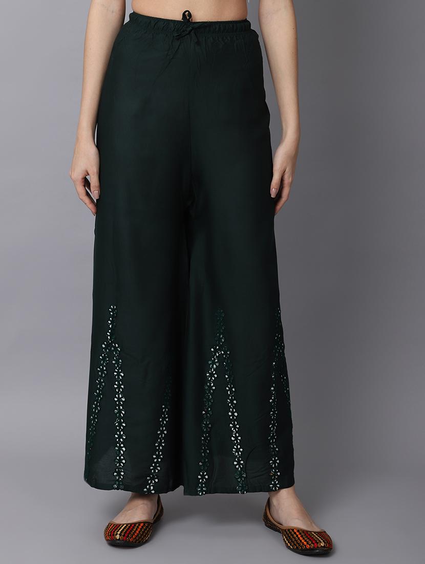pack of 2 embroidered flared palazzo - 19126024 -  Standard Image - 1