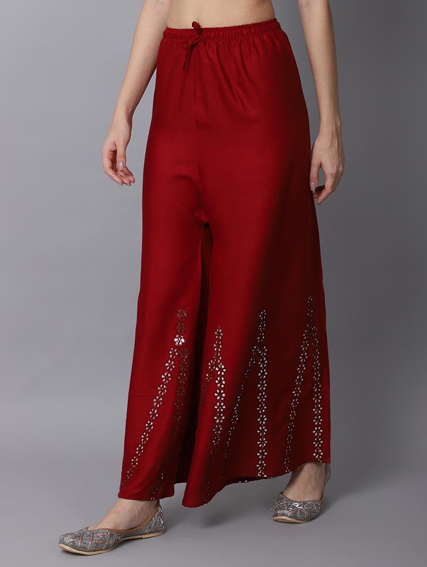 pack of 2 embroidered flared palazzo - 19126024 - Standard Image - 4