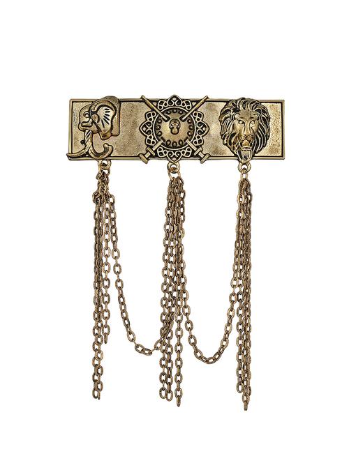 gold metal brooch - 19126161 -  Standard Image - 0