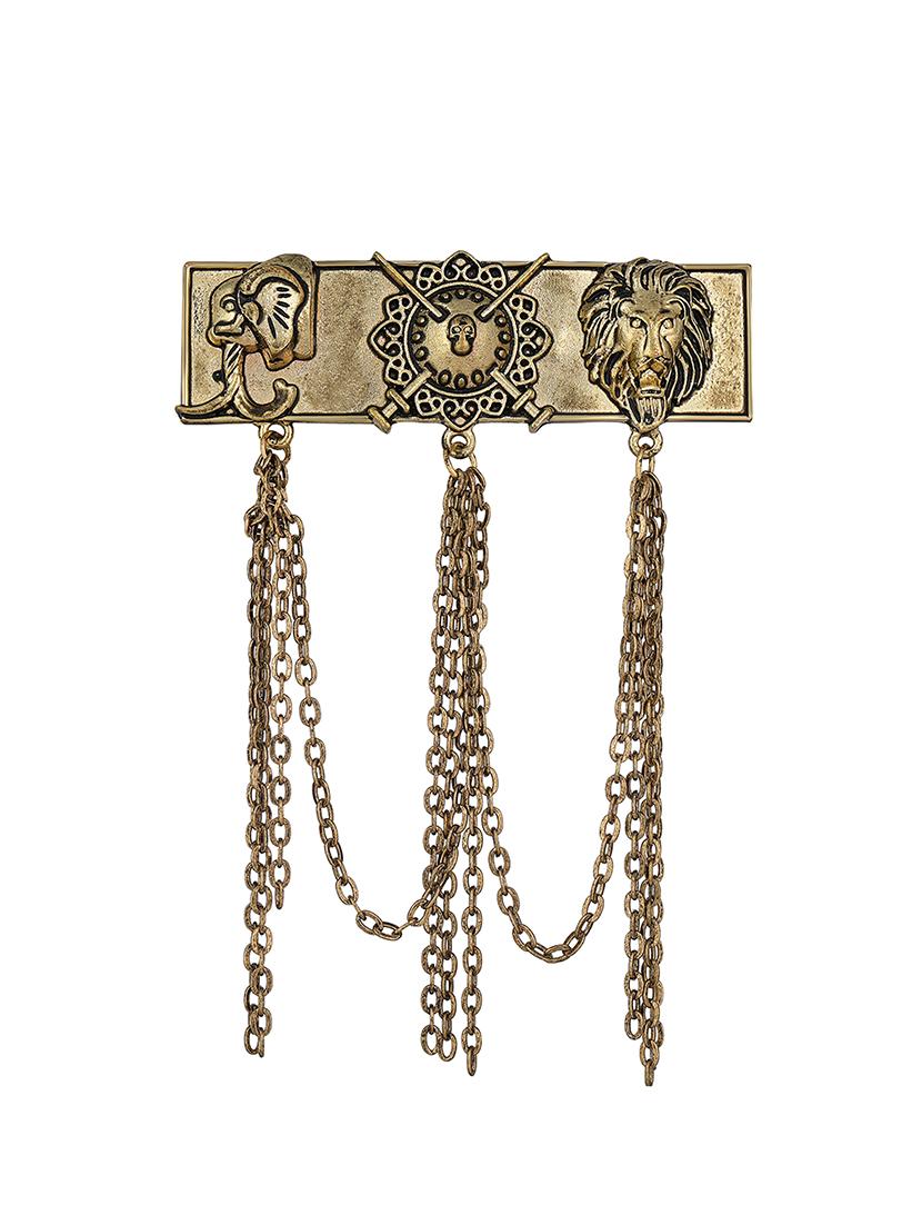 gold metal brooch - 19126161 -  Zoom Image - 0