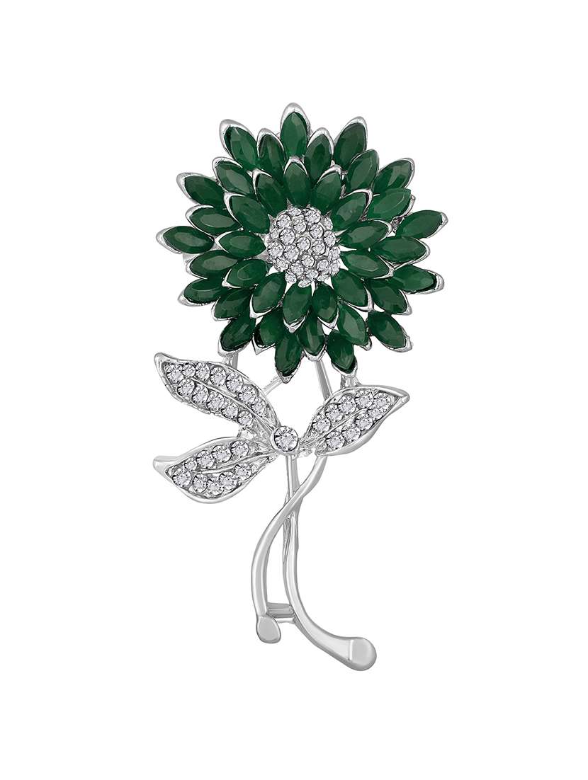 multi colored metal brooch