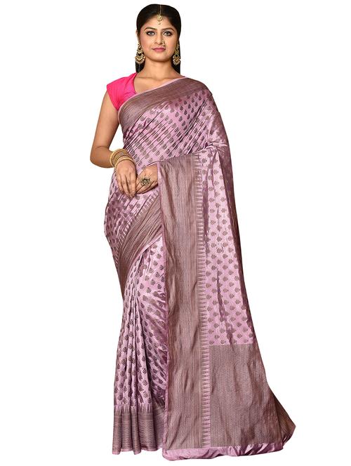 pink dupion banarasi saree with blouse - 19126193 -  Standard Image - 0