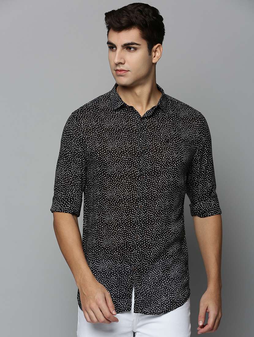 mens polka dots casual shirt
