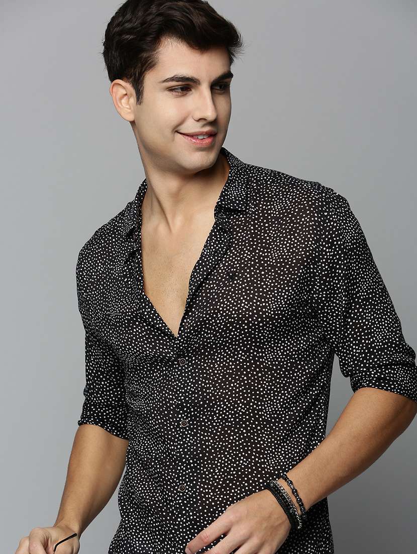mens polka dots casual shirt - 19126297 -  Standard Image - 1